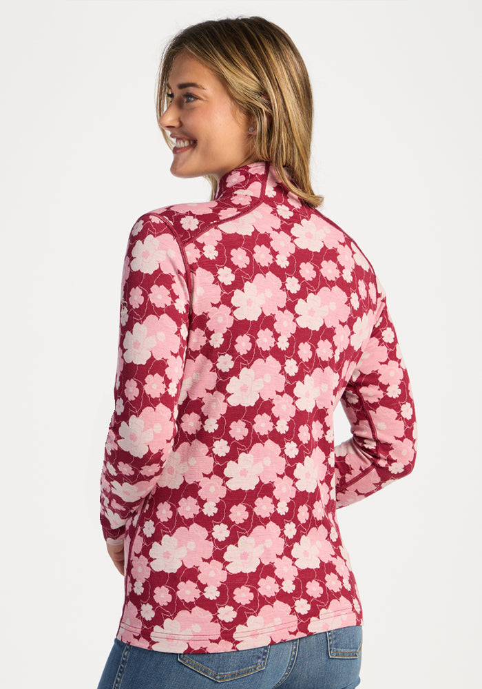 Emi 1/4 Zip - Floral Crush