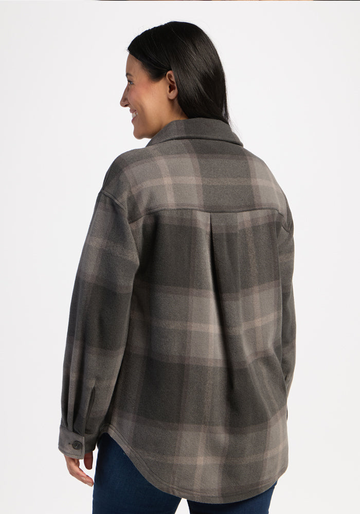 Sawyer Shacket - Volcanic Ash Plaid