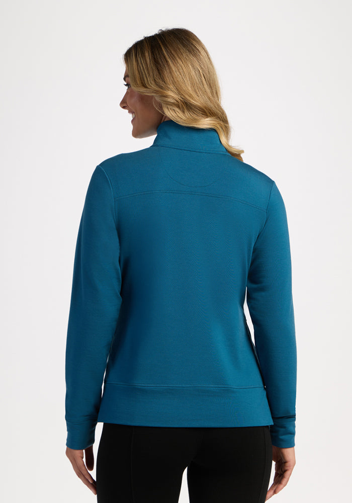 Annie 3 Button Pullover - Blue Pine