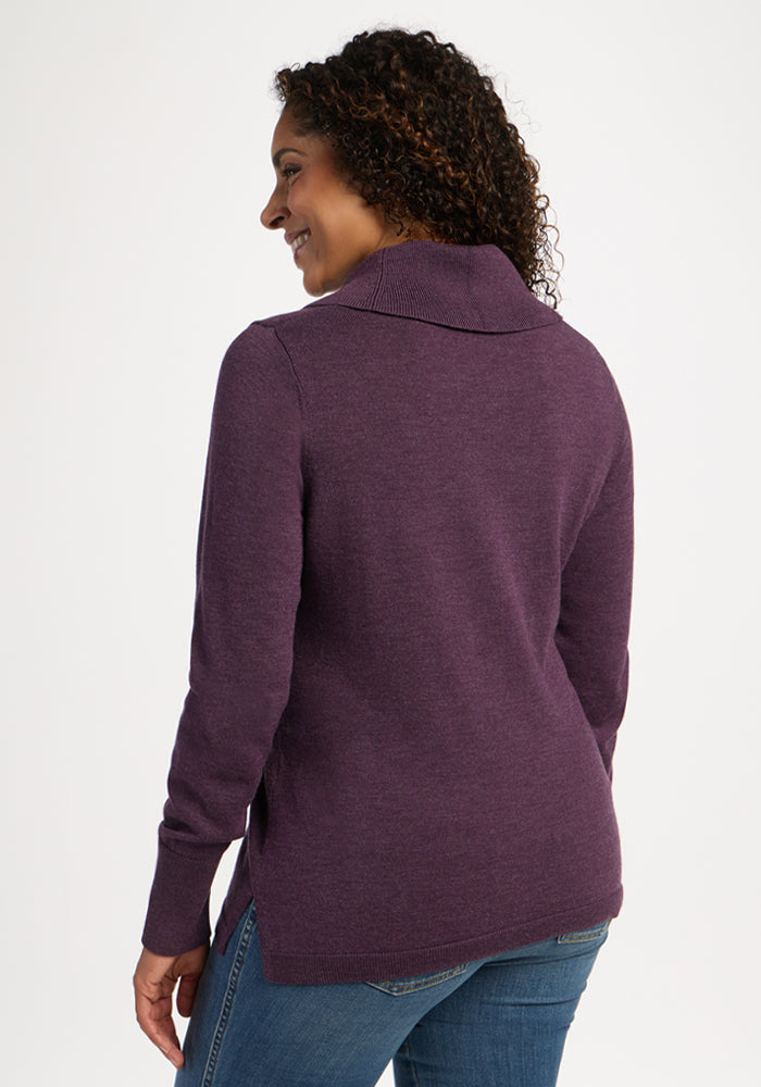 Josie Cowl Neck Sweater - Purple Iris