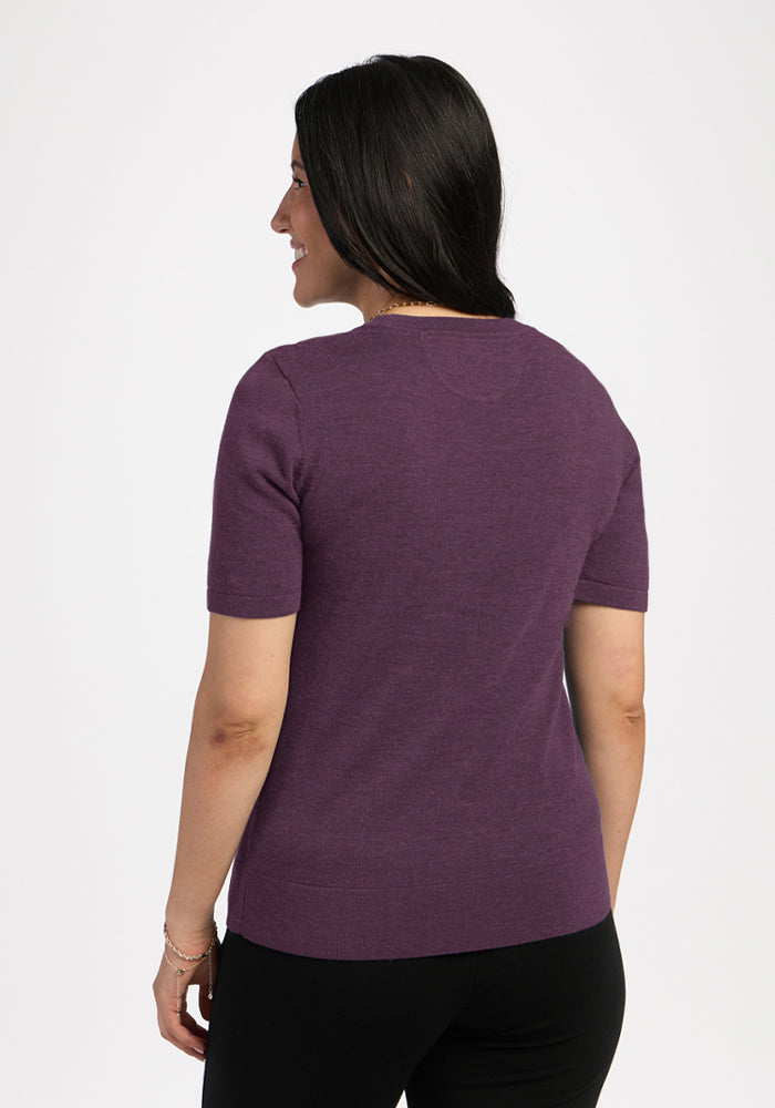 Anna Crew Sweater - Purple Iris