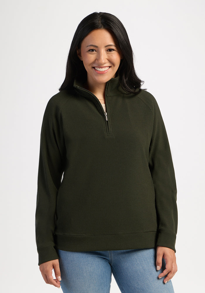 Quinn Ribbed 1/4 Zip
