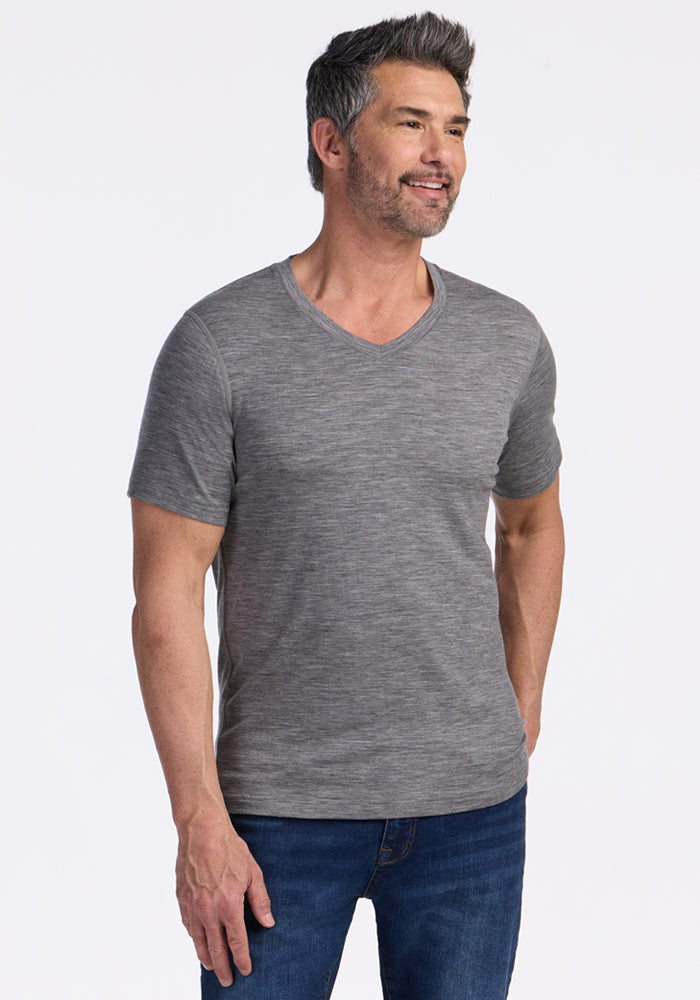 Ashton V Neck - Graphite Heather