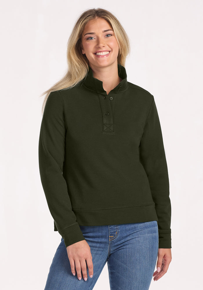 Annie 3 Button Pullover - Duffel Bag