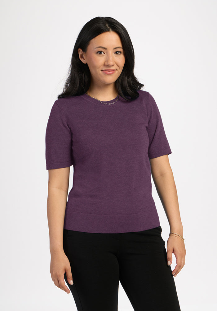 Anna Crew Sweater - Purple Iris