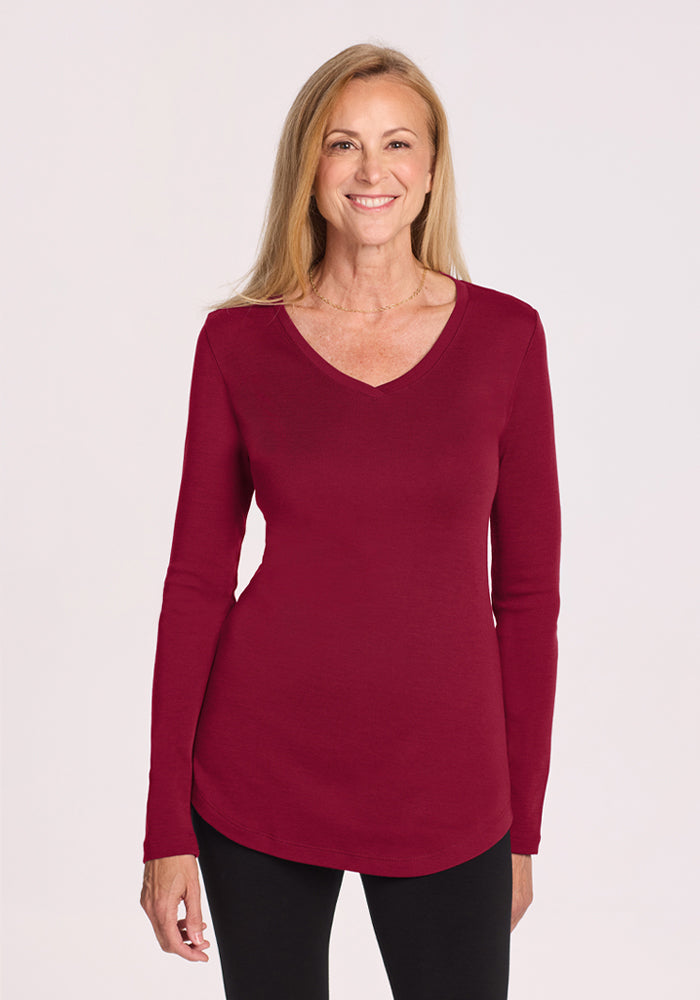 Eva Petite Tunic - Beet Red