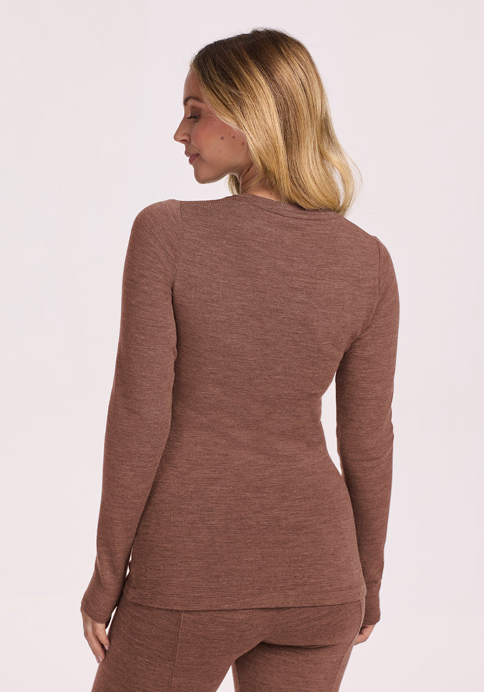 Sadie Baselayer Top - Sable Heather