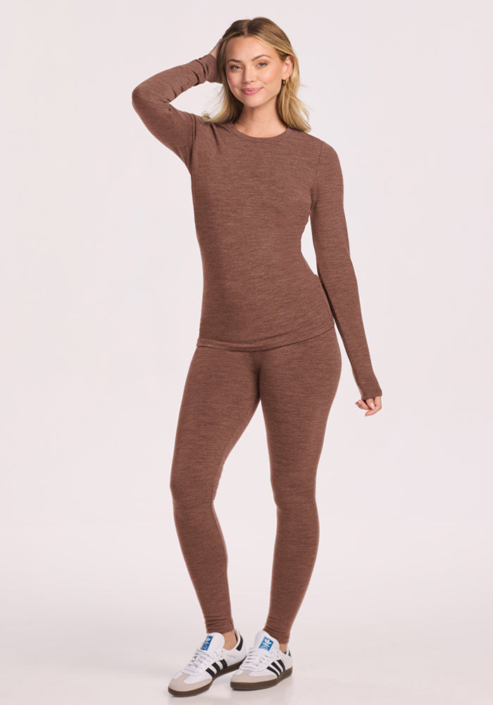Sadie Baselayer Top - Sable Heather