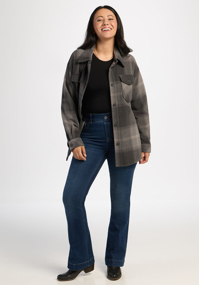 Sawyer Shacket - Volcanic Ash Plaid