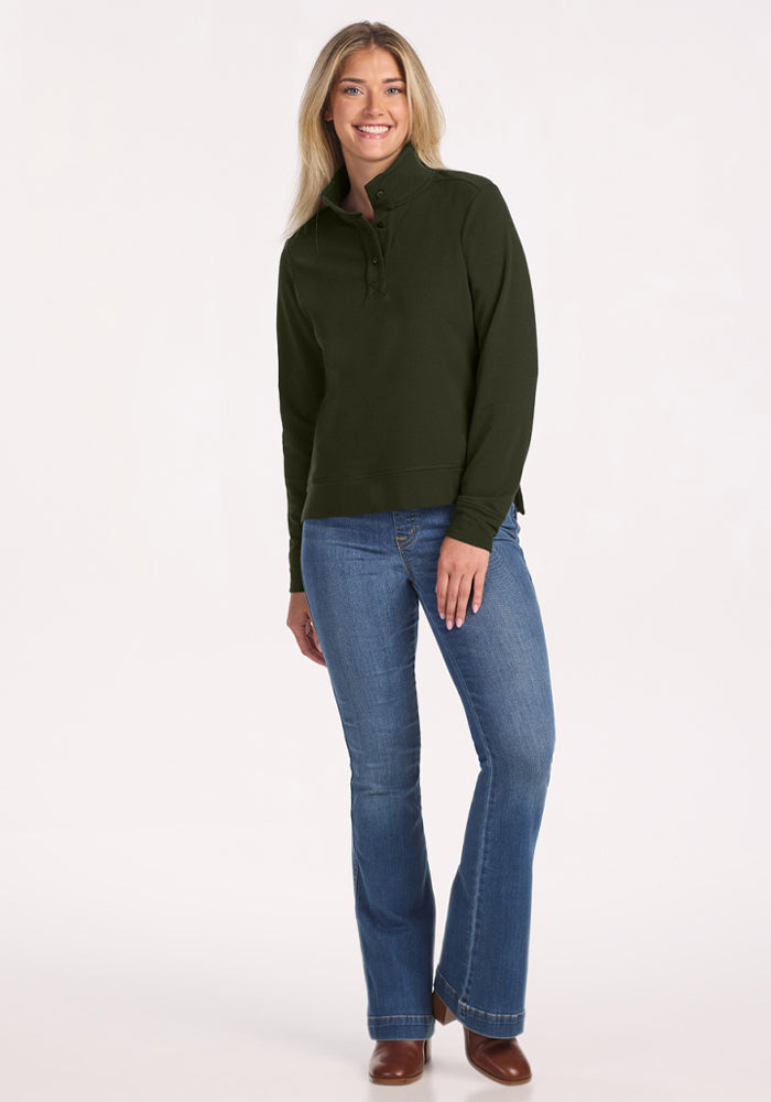 Annie 3 Button Pullover - Duffel Bag