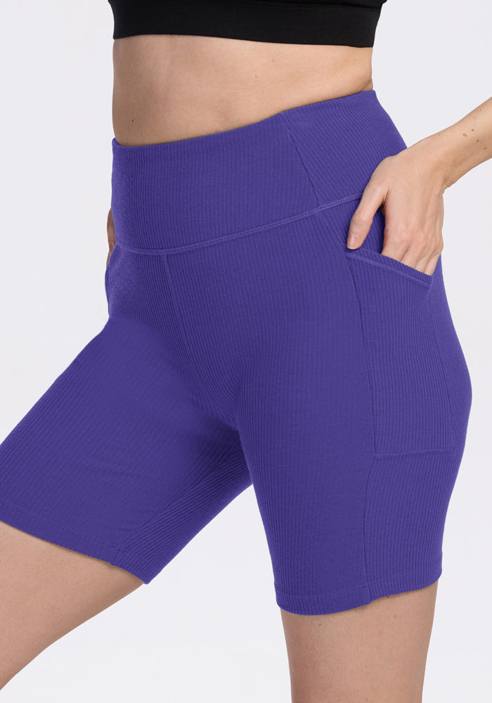 Miley Bike Shorts - Berry Indigo