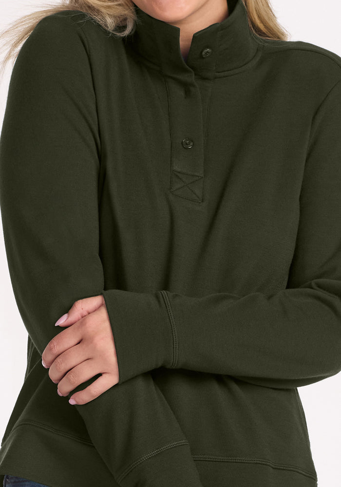 Annie 3 Button Pullover - Duffel Bag