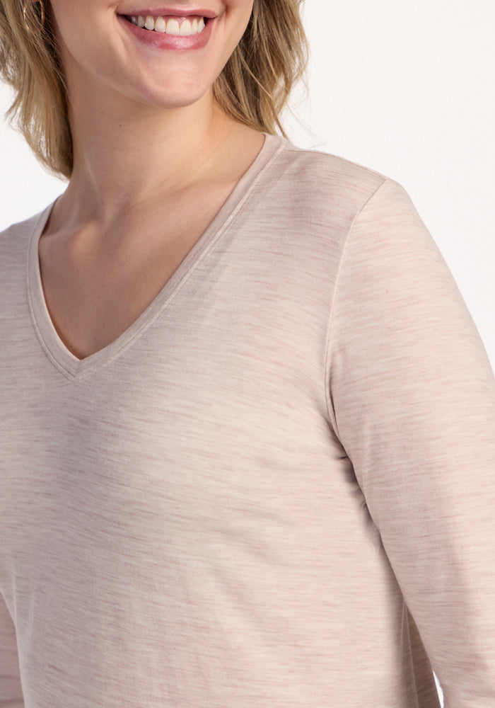 Millie Long Sleeve - Cream Heather
