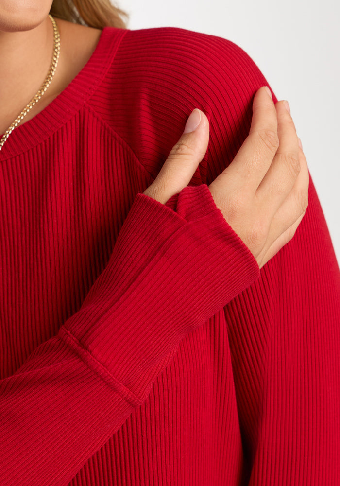 Ainsley Sweater - Maraschino Cherry