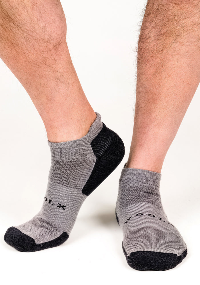 Mens Rowan No Show Socks - Pebble