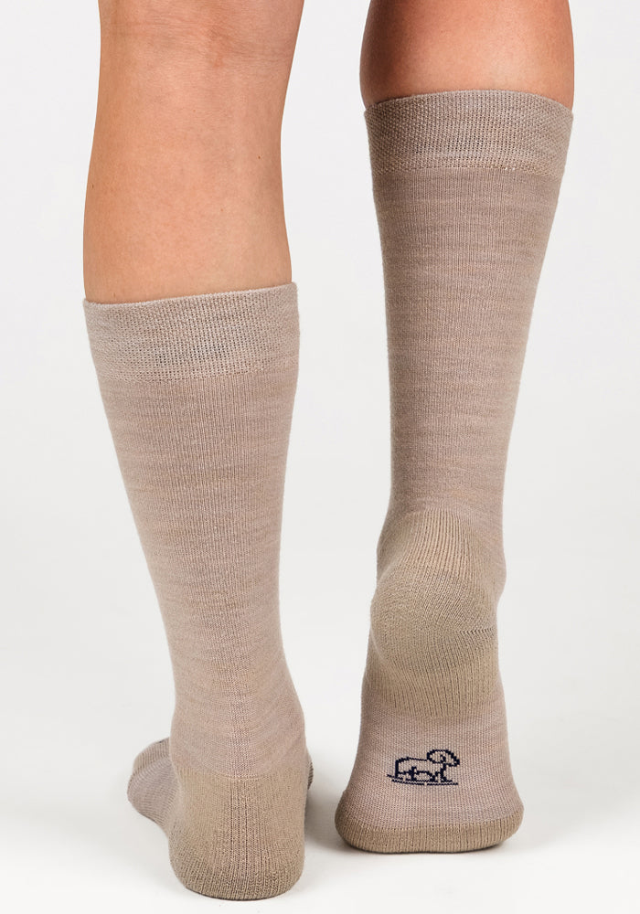 Womens Chandler Mid Calf Sock - Simply Taupe
