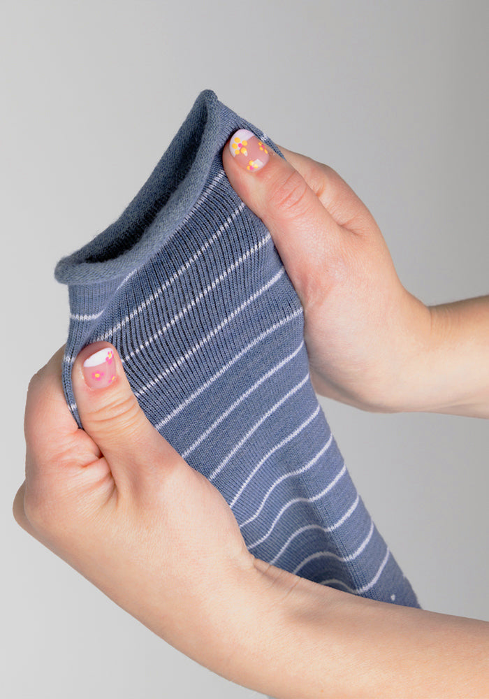 Womens Derby Roll Top Sock - Vintage Indigo