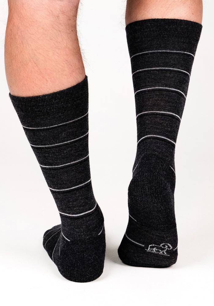 Mens Chandler Mid Calf Socks - Dark Grey Charcoal