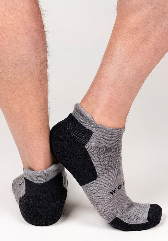 Mens Rowan No Show Socks - Pebble