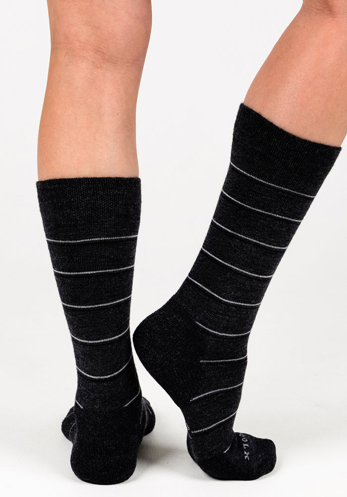 Womens Chandler Mid Calf Sock - Dark Grey Charcoal