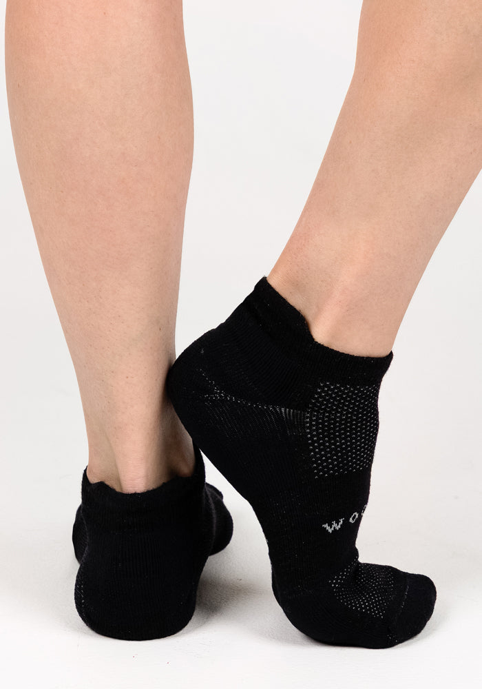 Womens Rowan No Show Socks - Black Pepper
