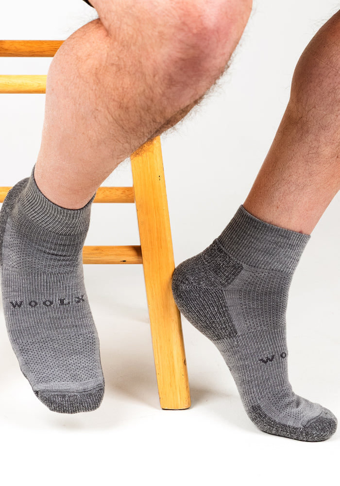 Mens Rambler Ankle Sock - Pebble