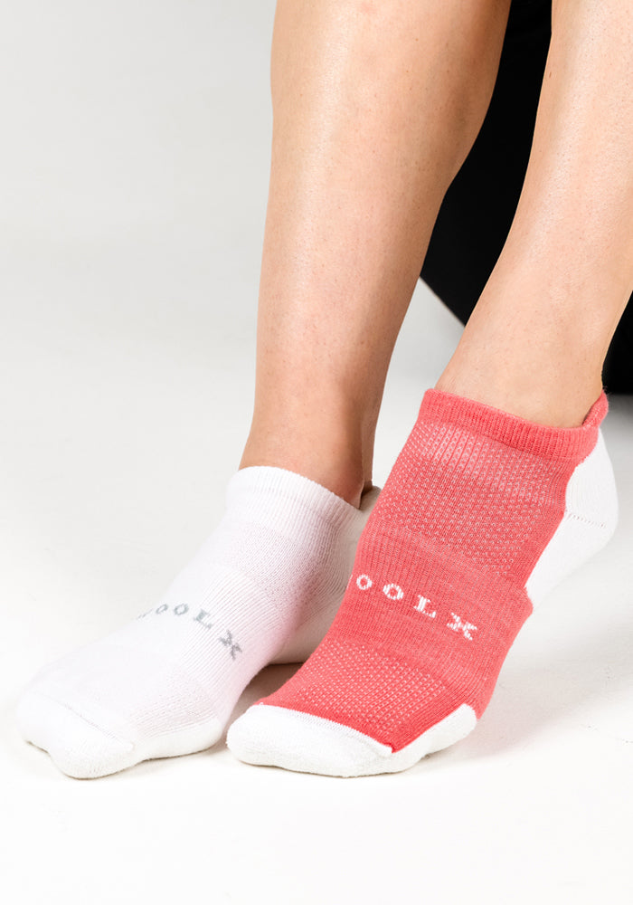 Womens Rowan No Show Socks - White Lightning