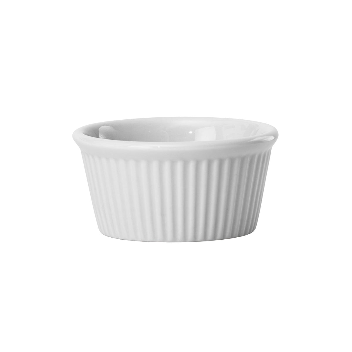 FRR-3 - Porcelain Fluted Ramekin, 3 oz - White (48 Pieces/Case)