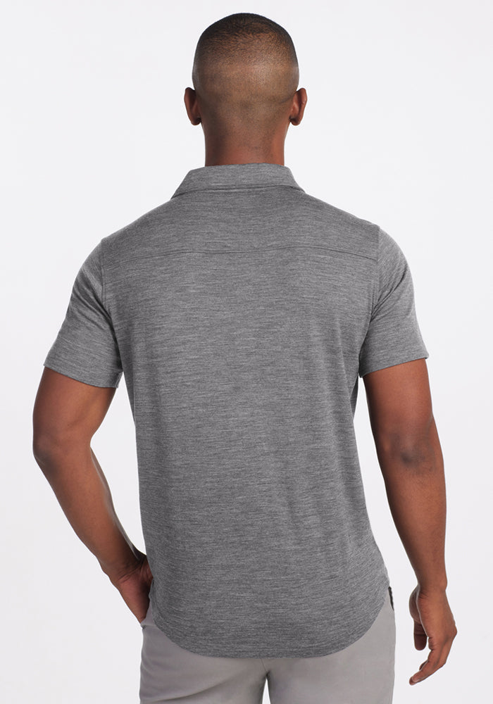 Endi Full Button Down Shirt - Graphite Heather