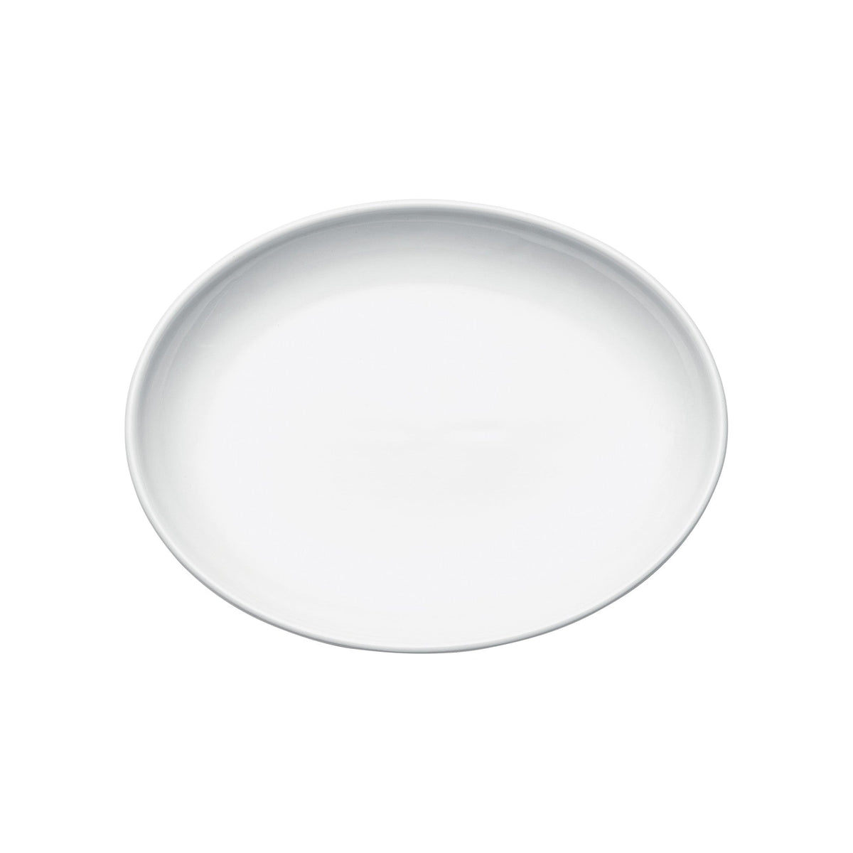 OKP-95PL - Brechia Porcelain Coupe Oval Platter, 9-1/2"L x 7-1/4"W x 1-1/4"H - White (24 Pieces/Case)