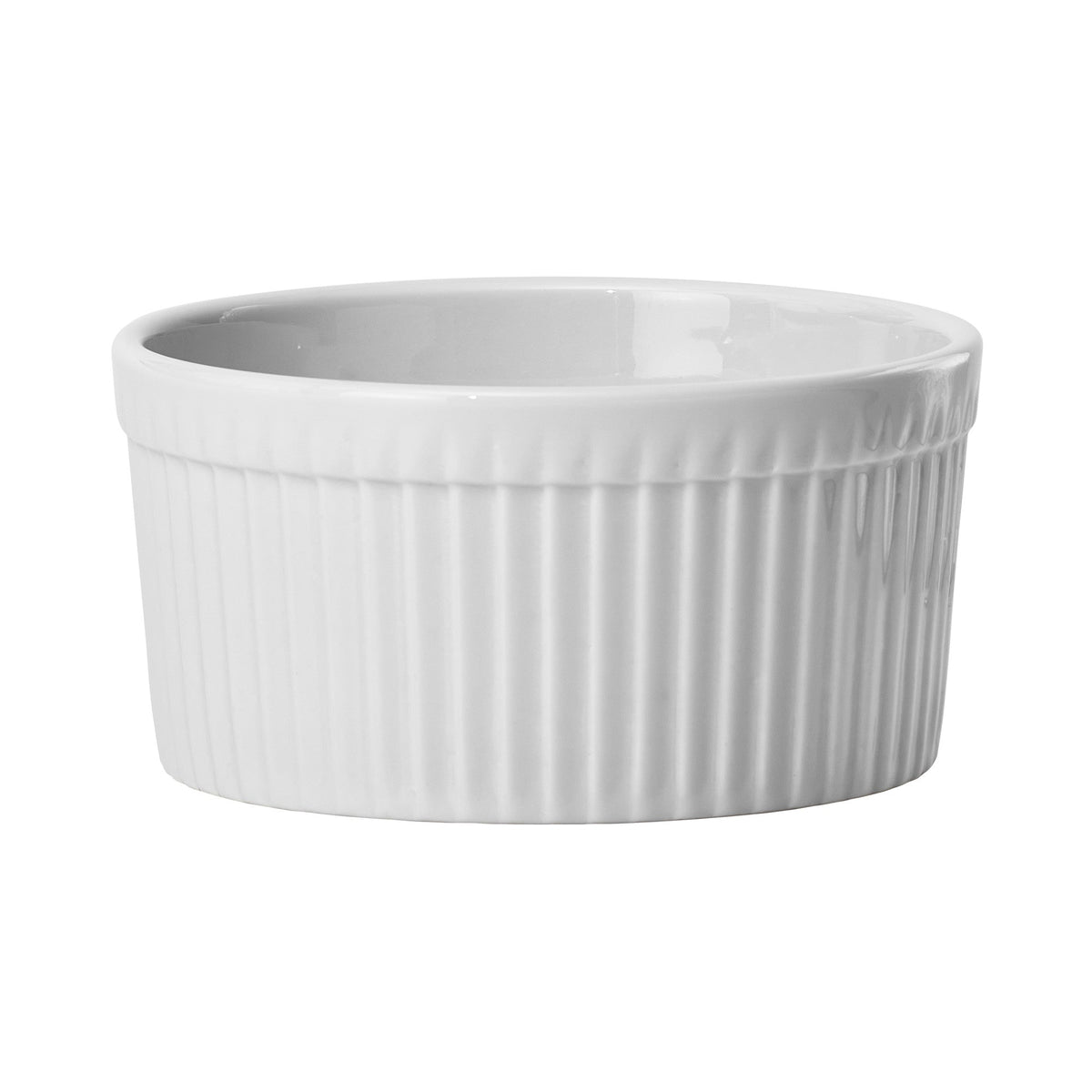 SBR-16 - Porcelain Fluted Souffle Bowl, 16 oz - White (36 Pieces/Case)