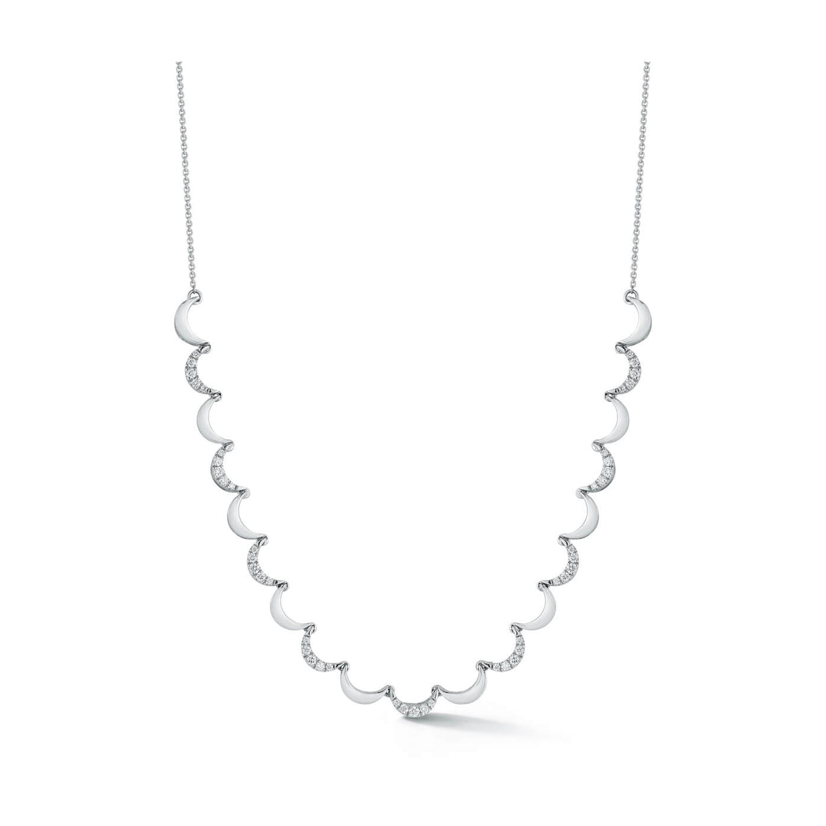 DRD Scallop Tennis Necklace