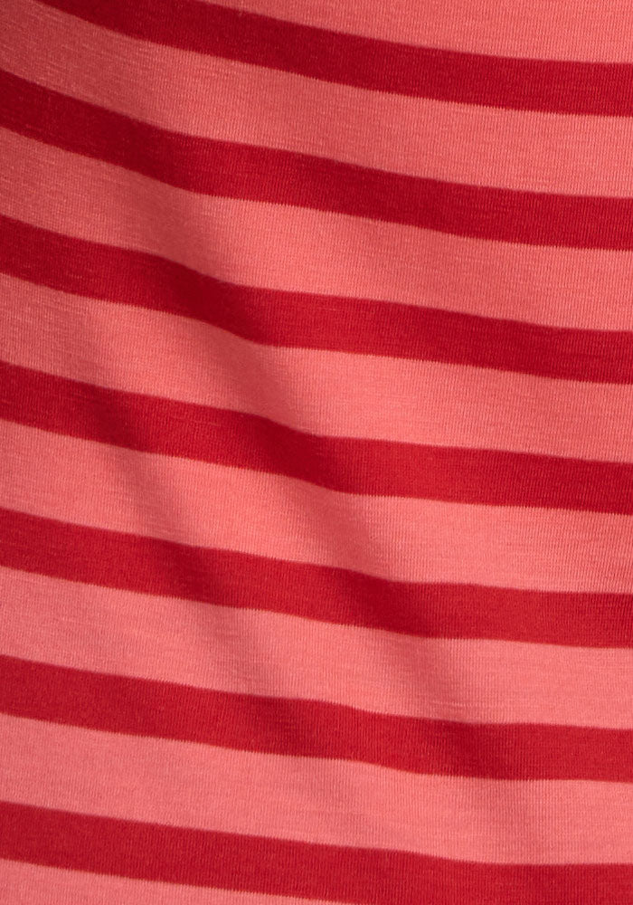 Mia V Neck - Wildberry Stripe