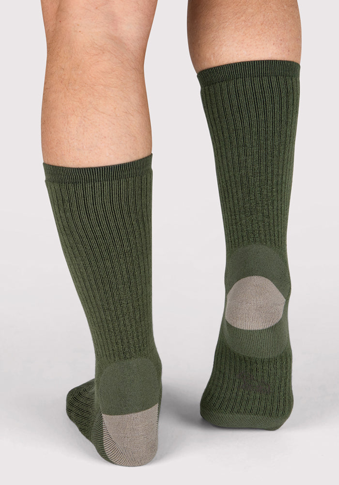 Mens Core Crew Socks - Winter Moss