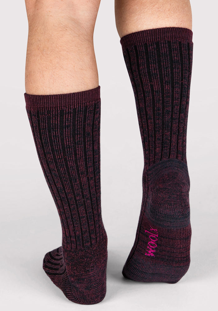 Mens Joey Crew Socks - Warm Violet