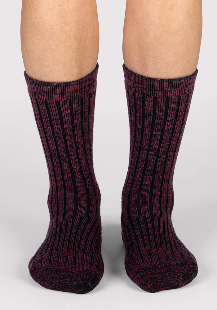 Womens Joey Crew Socks - Warm Violet