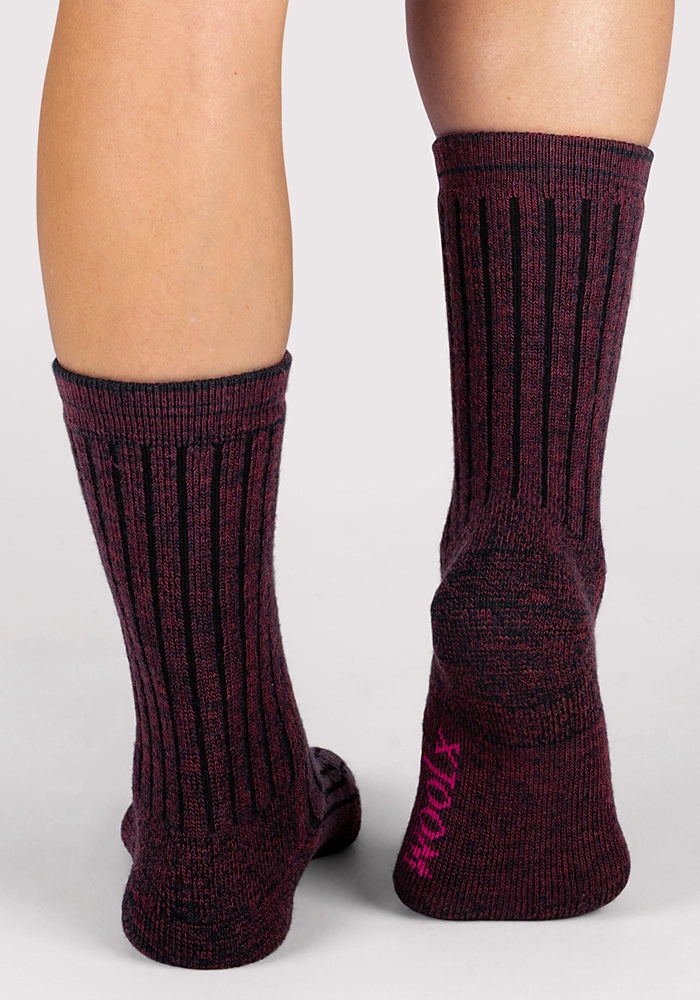 Womens Joey Crew Socks - Warm Violet