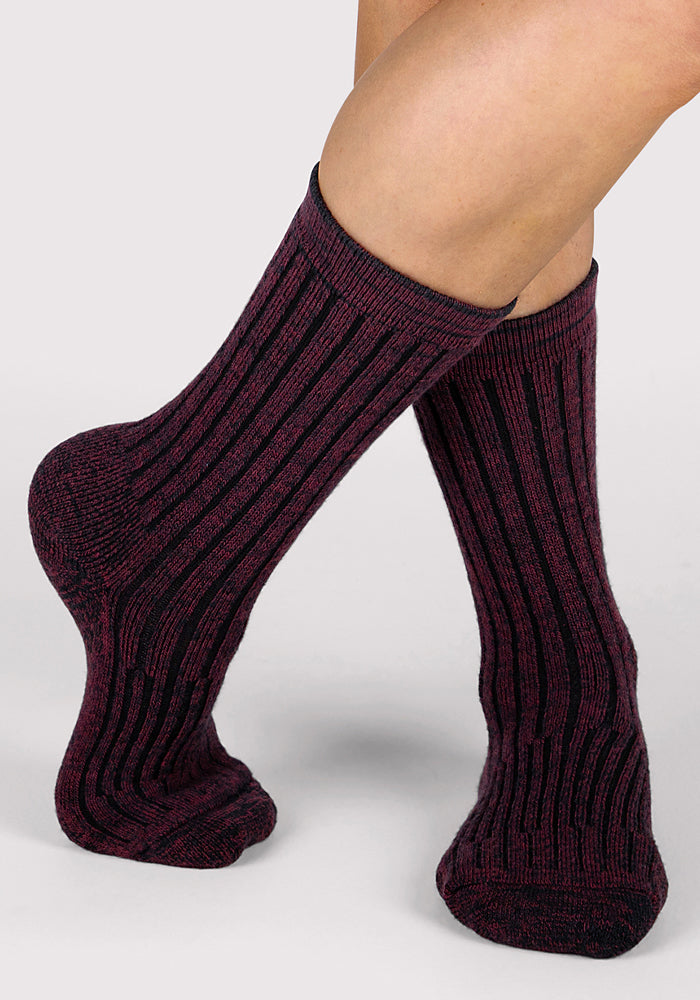Womens Joey Crew Socks - Warm Violet