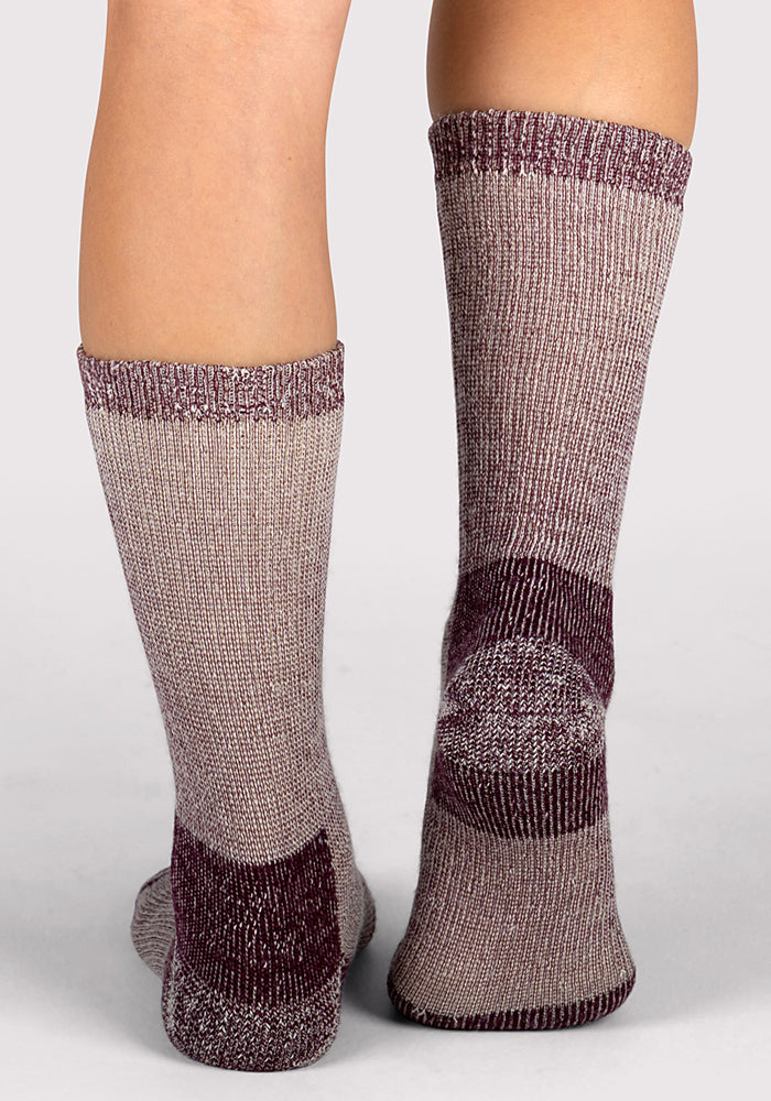 Womens Extreme Crew Socks - Windsor Wine
