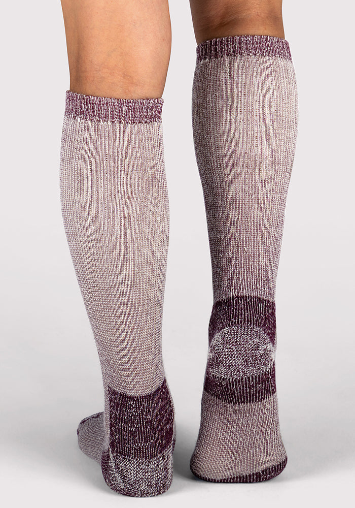Womens Extreme Over The Calf Socks - Windsor Wine