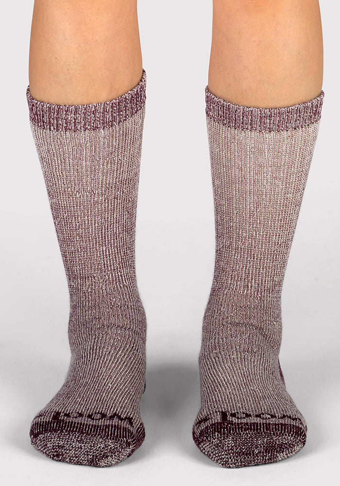 Womens Extreme Crew Socks - Windsor Wine