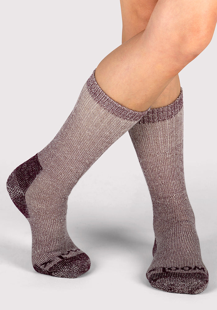 Womens Extreme Crew Socks - Windsor Wine