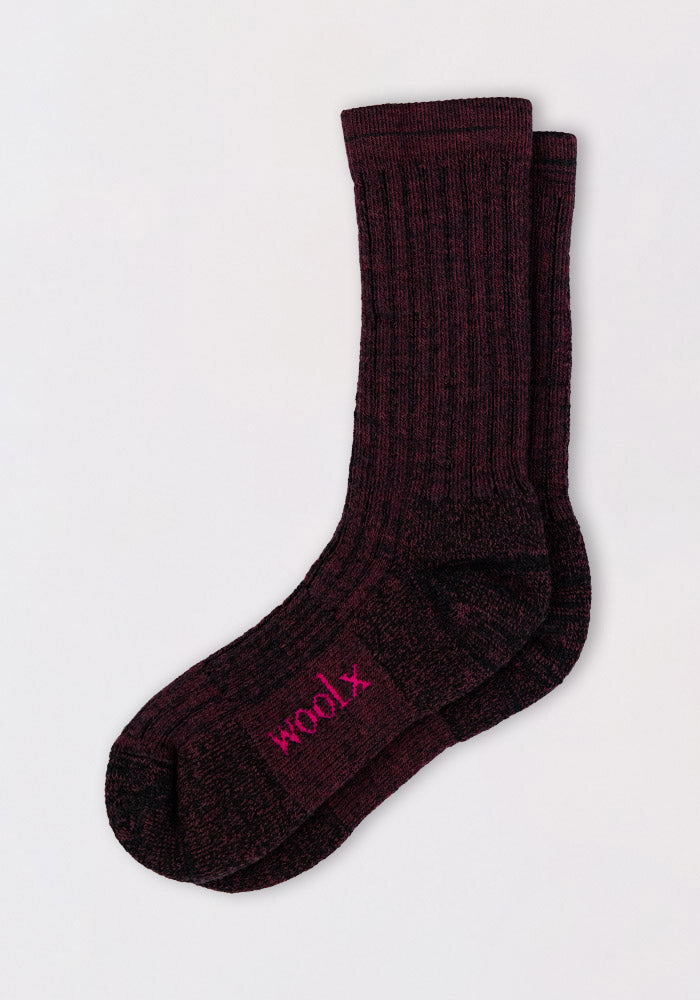 Mens Joey Crew Socks - Warm Violet