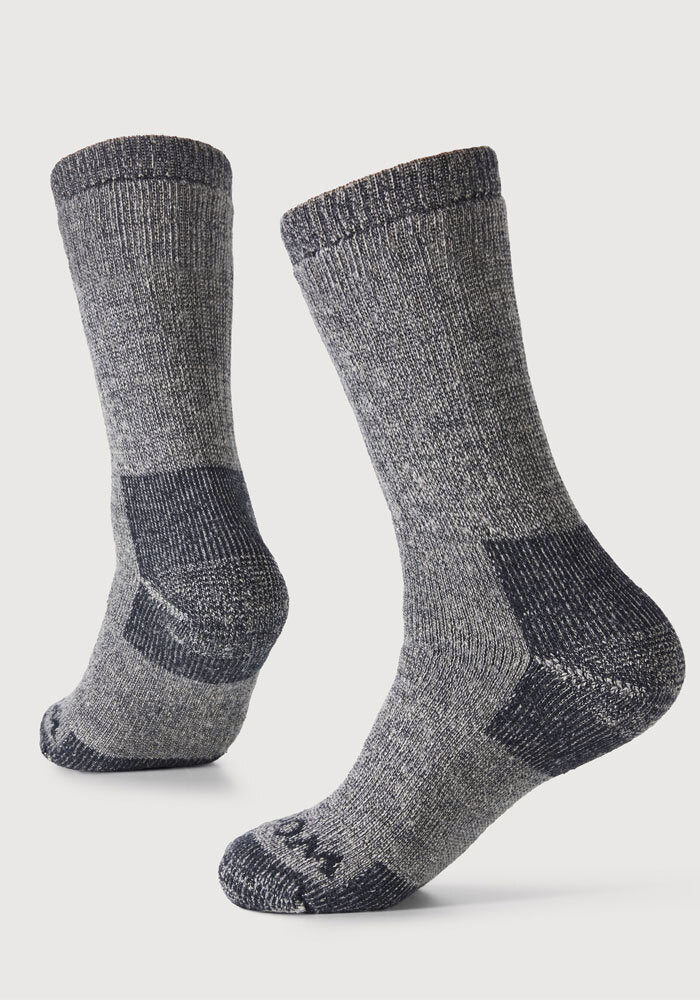 Womens Extreme Crew Socks - Charcoal Heather