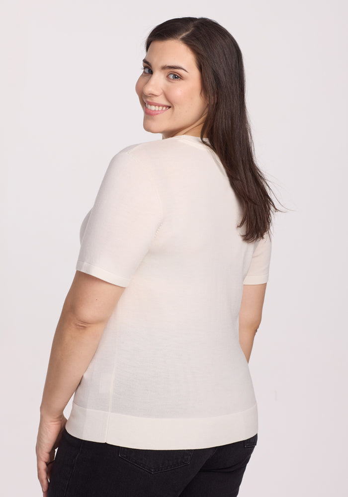 Anna Crew Sweater - Dewdrop Pearl
