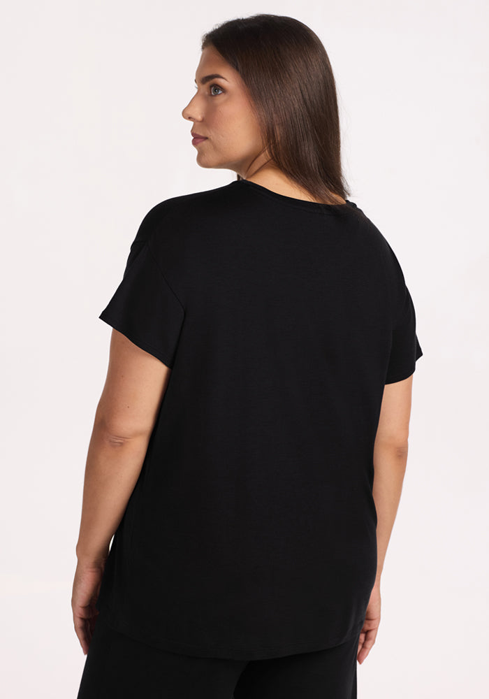 Billie Lounge Tee - Black