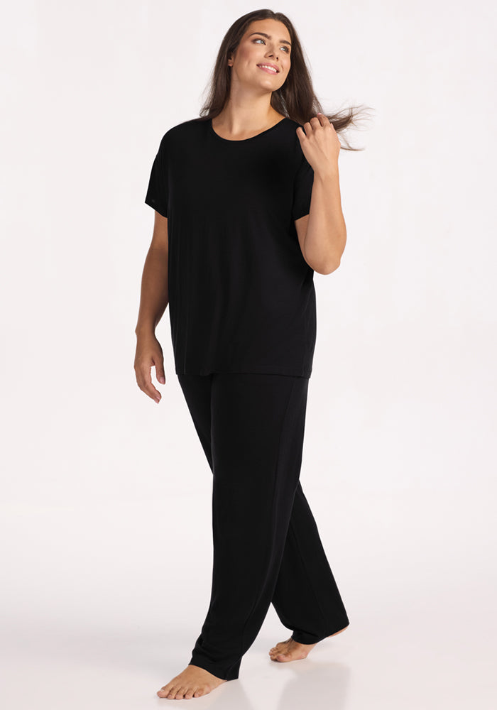 Billie Lounge Tee - Black