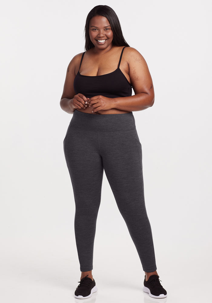 Piper Pocket Leggings - Cinder Melange