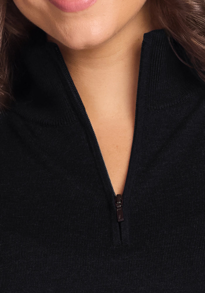 Collins 1/4 Zip Sweater - Black