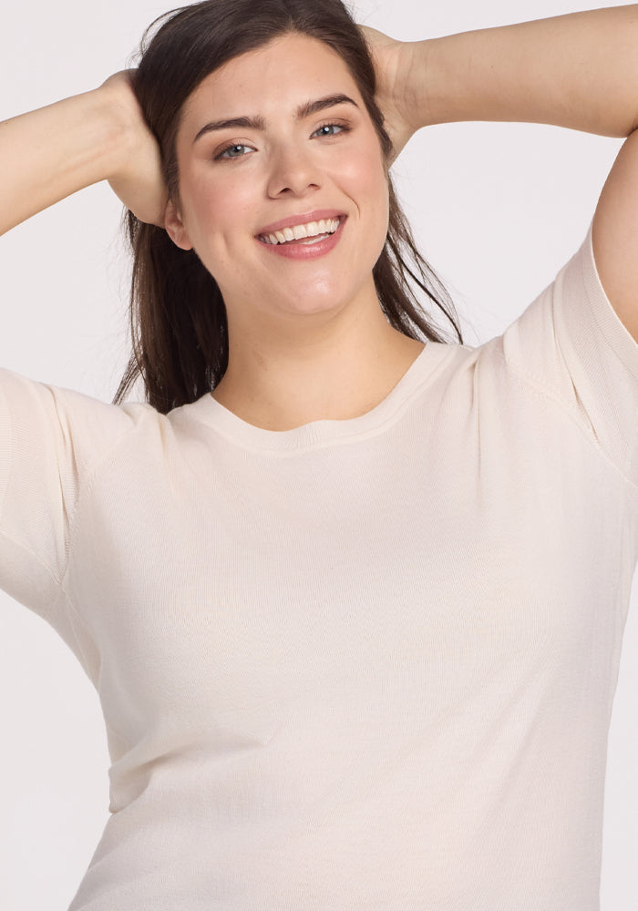 Anna Crew Sweater - Dewdrop Pearl